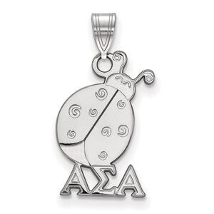 Sterling Silver Alpha Sigma Alpha Small Pendant